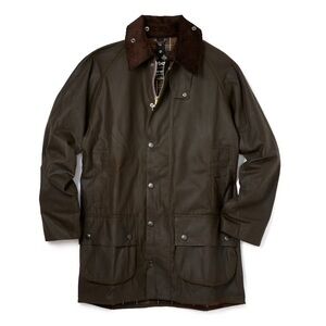 The Original Barbour Tartan Jacket - Waxed Jacket, color: Olive, size 36